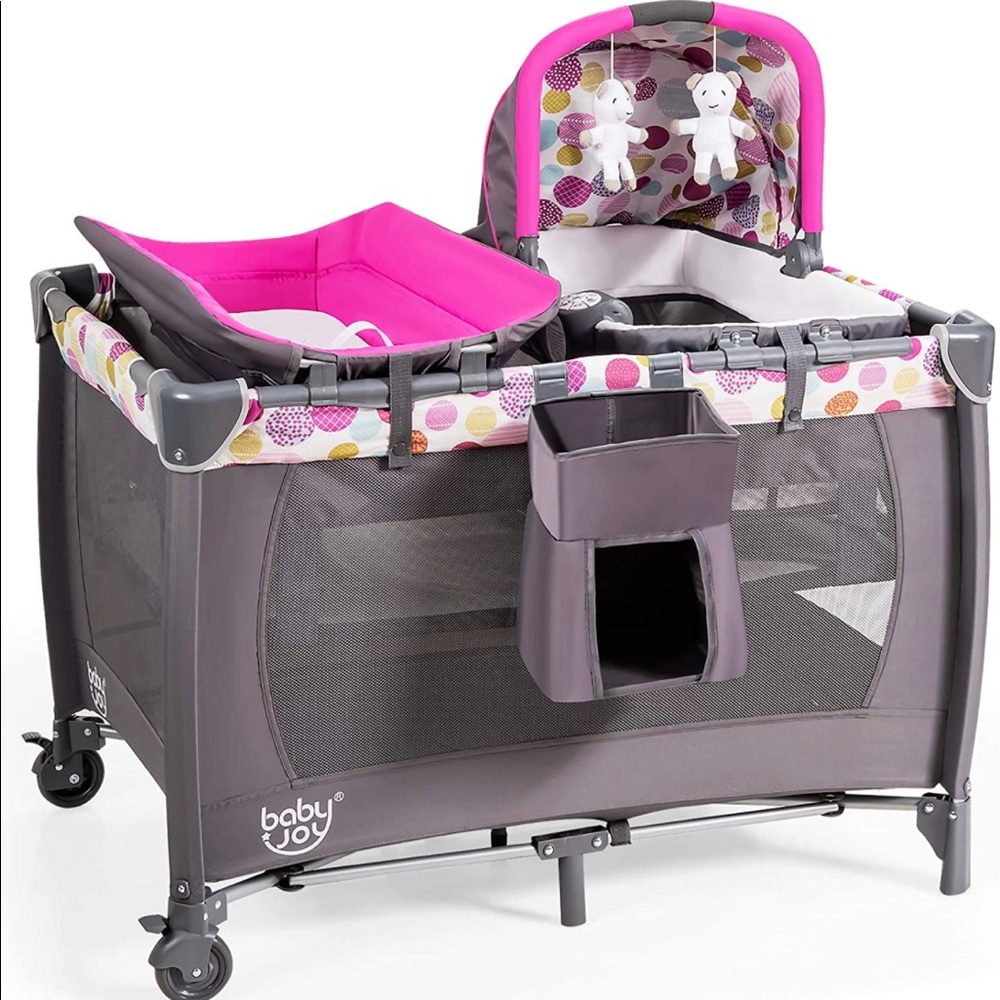 BABY JOY 4 in 1 Pack and Play (Rose)